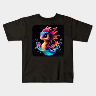 Rufie the Dragon - Swimming #45 Kids T-Shirt